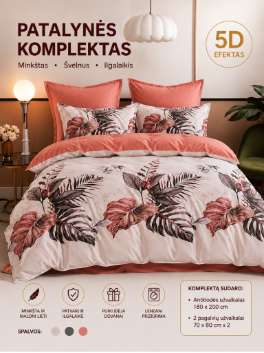 Patalynės komplektas „Tropikų žiedai“ Patalynės komplektas „Tropikų žiedai“