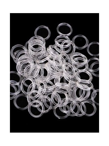 Skaidrus žiedelis romanetės audiniui 9x13 mm. Skaidrus žiedelis romanetės audiniui 9x13 mm.
