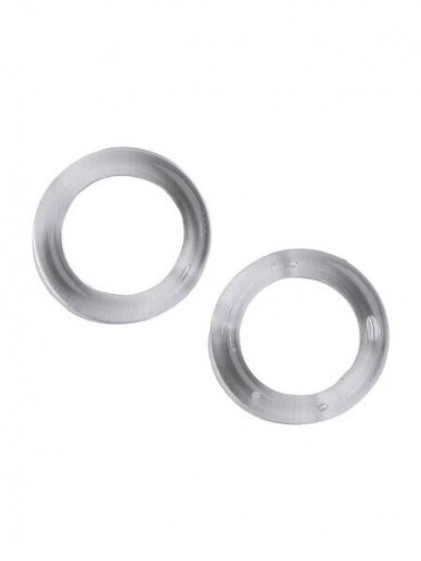 Skaidrus žiedelis romanetės audiniui 9x13 mm. 1